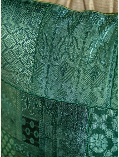 April Cornell Opulent Brocade Cushion Cover - Forest Green (x2)