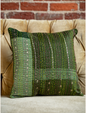 April Cornell Luxurious Kantha Cushion Cover - Forest Green (x2)