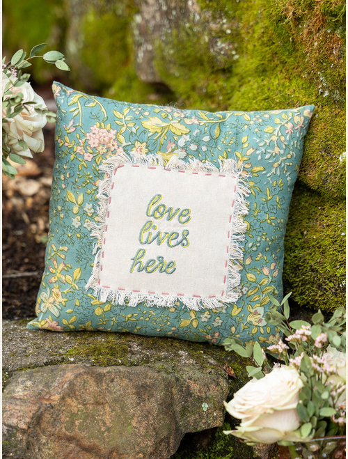 April Cornell Love Lives Here Cushion with Filler (x2)