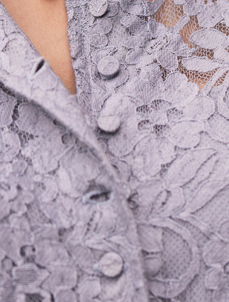 April Cornell Operetta Lace Blouse - Grey