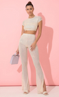 Lucy in the Sky Two Piece Set in Sequin Champagne