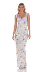 Lucy in the Sky Mesh Two Toned Maxi Dress in Lavender
