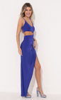 Lucy in the Sky Cutout Maxi Dress in Blue Indigo