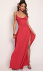 Lucy in the Sky Sparkling Maxi Dress in Red