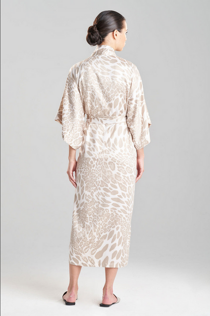 NATORI Luxe Leopard Robe - Sand Taupe