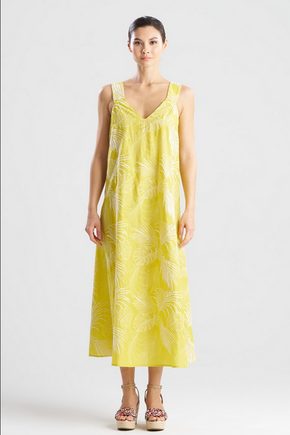 NATORI Palm Maxi Dress - Citron