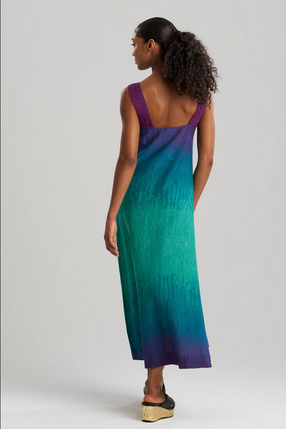 NATORI Ombre Printed Gauze Maxi Dress