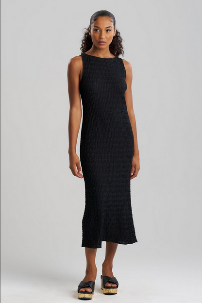 NATORI Waves Mini Halter Dress