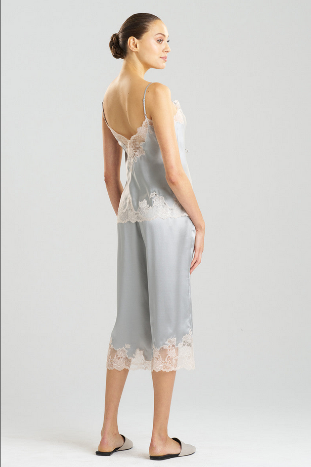 NATORI Lolita Cami - Silver/Ecru