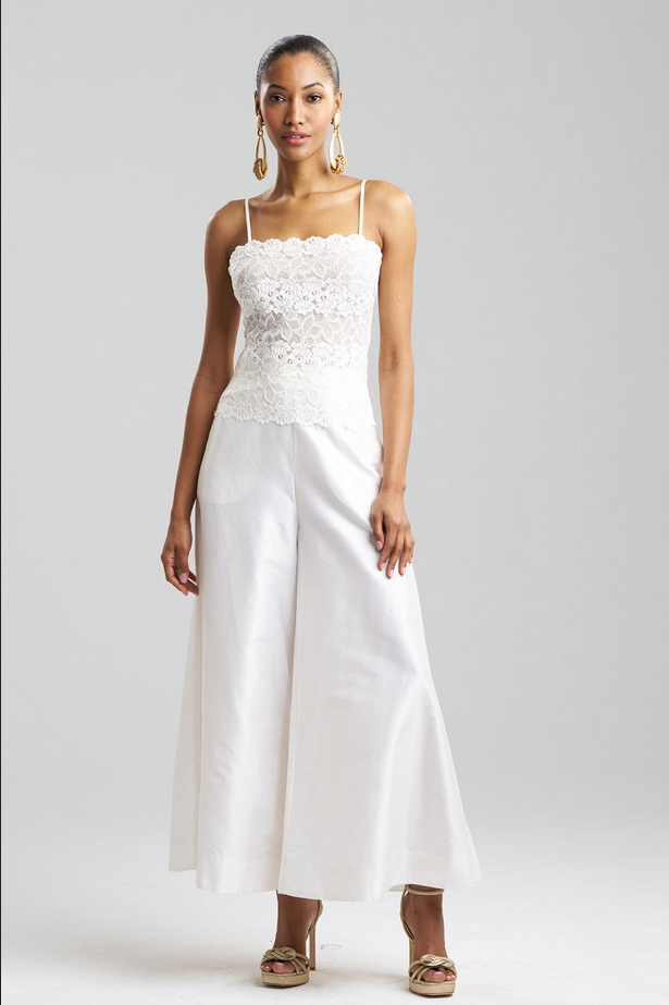 NATORI Rose Parfait Allover Lace Cami - warm white