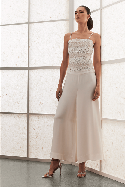 NATORI Rose Parfait Allover Lace Cami - warm white