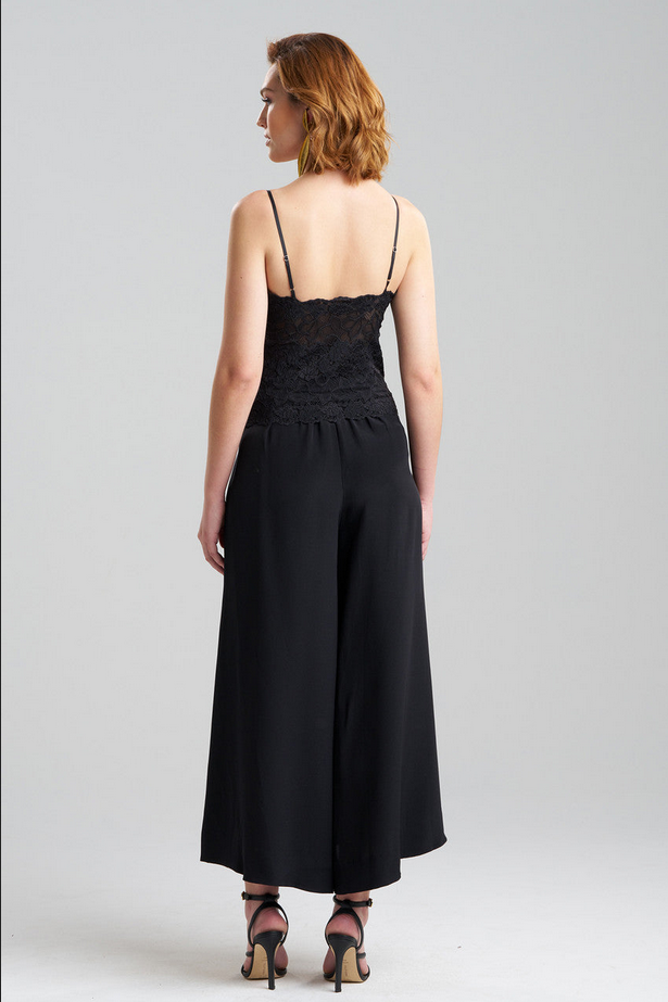 NATORI Rose Parfait Allover Lace Cami - Black