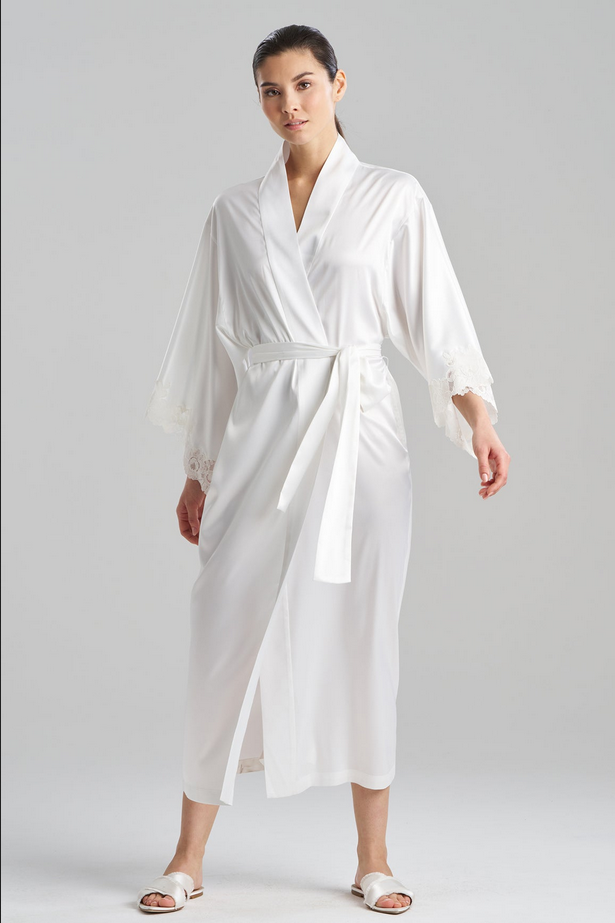 NATORI Peony Glamour Robe - warm white