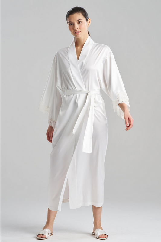 NATORI Peony Glamour Robe - warm white