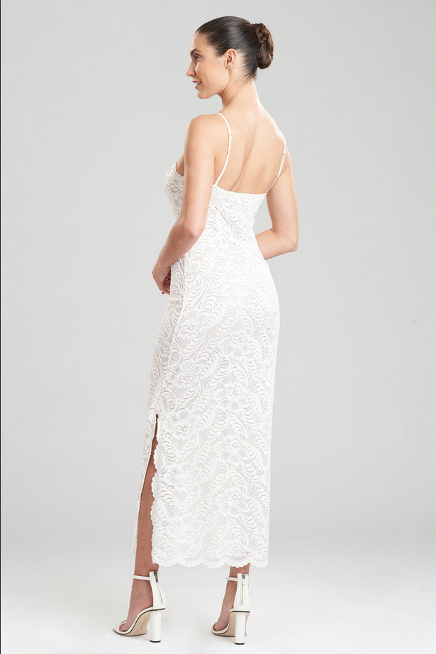 NATORI Bridal Allover Lace Slip Dress