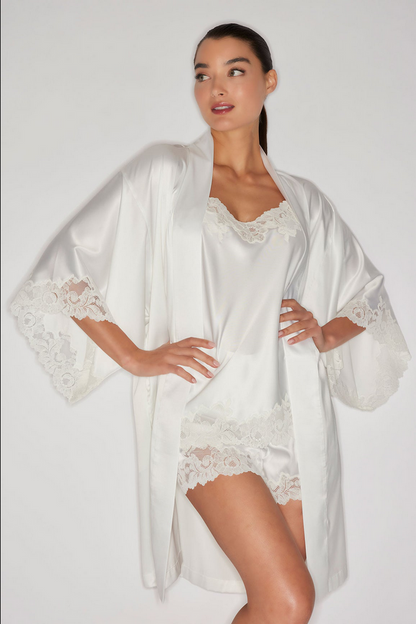 NATORI Peony Glamour Wrap - warm white