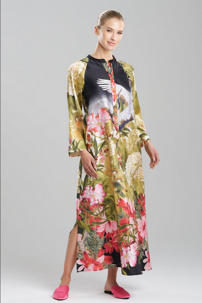 NATORI Crane Zip Caftan