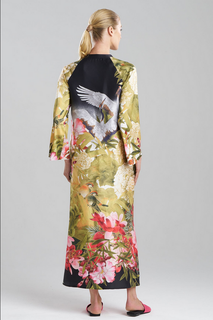 NATORI Crane Zip Caftan