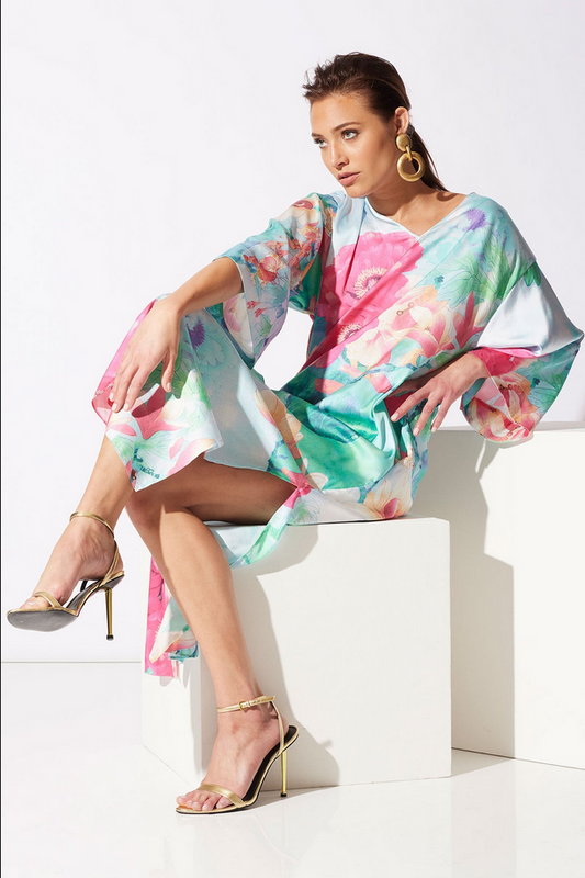NATORI Floral Garden Caftan