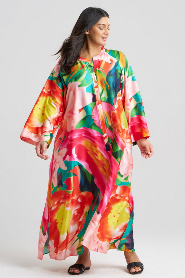 NATORI Garbo Zip Caftan