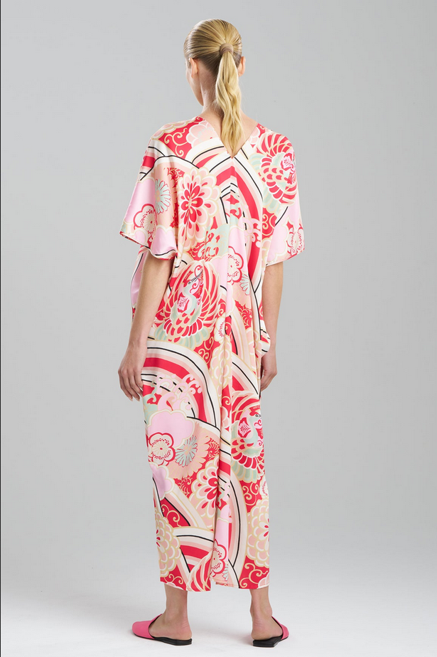 NATORI Medallion V-Neck Caftan