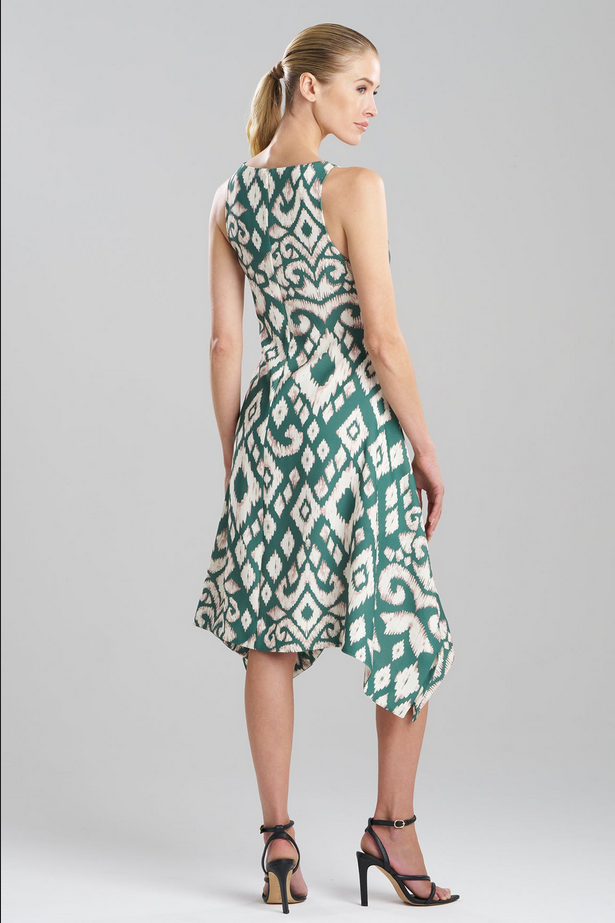 NATORI Ginza Woven Crepe Handkerchief Dress