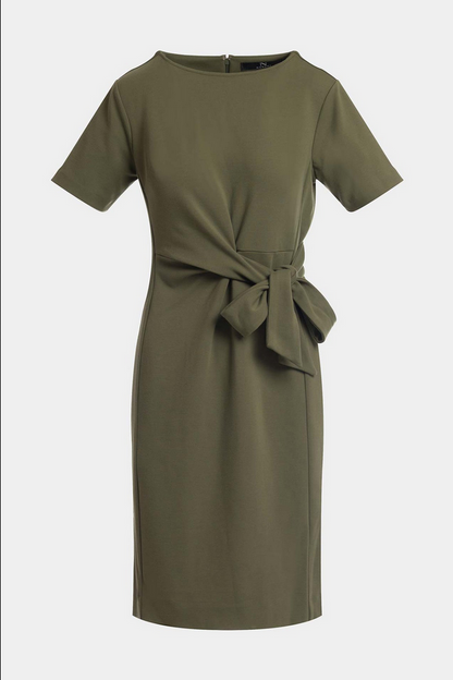 NATORI Ponte Knit Front Tie Sheath Dress