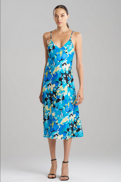 NATORI Bright Floral Slip Dress