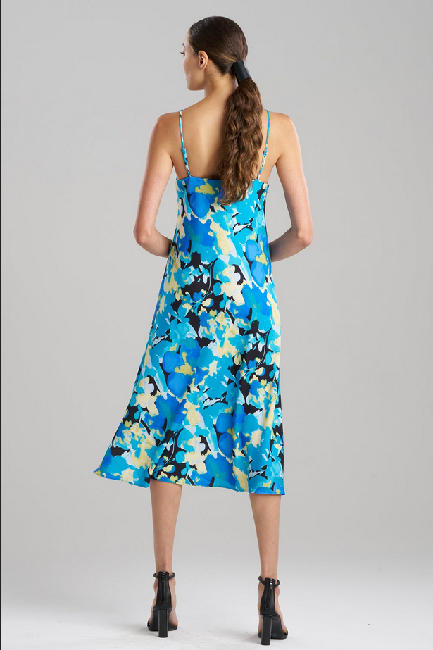 NATORI Bright Floral Slip Dress