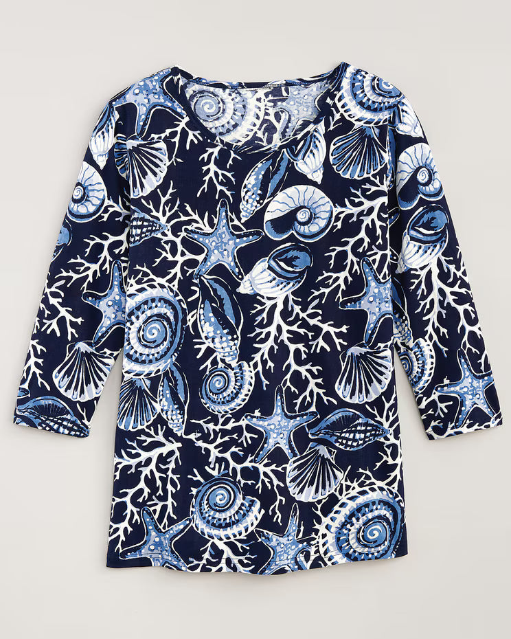 BLAIR Haband Women’s 3/4-Sleeve Print Artista Knit Top 3 (Women Plus) - x4