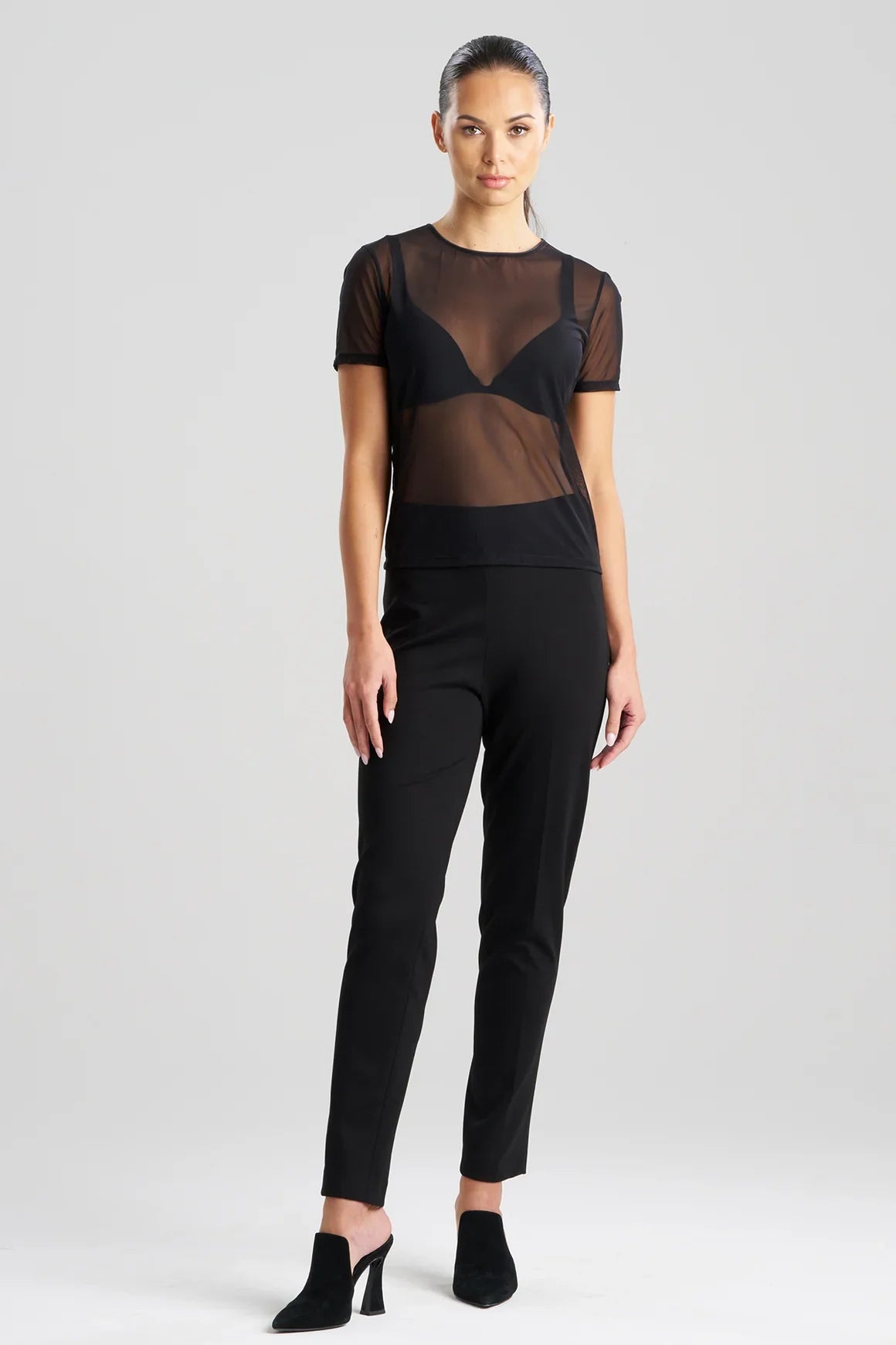 NATORI Seduction Mesh T-Shirt Top