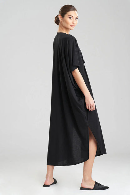 Natori Shangri-La TENCEL Caftan - Black
