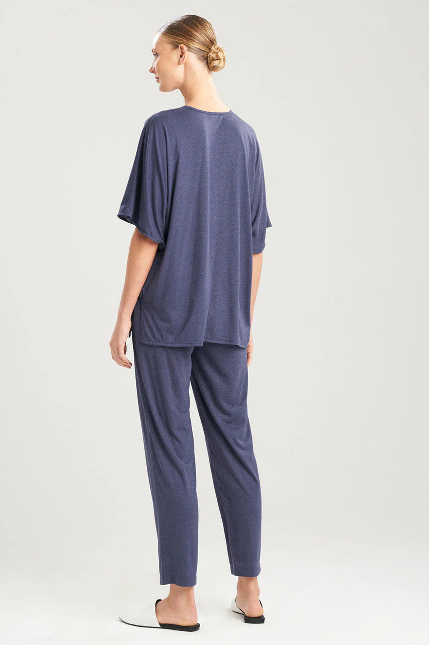 Natori Shangri-La Caftan PJ - Heather Night Blue