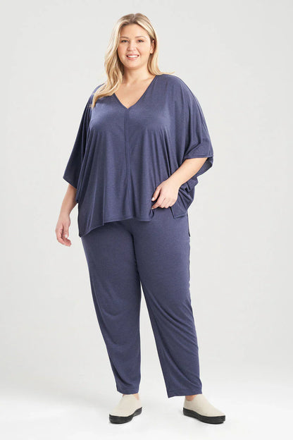 Natori Shangri-La Caftan PJ - Heather Night Blue