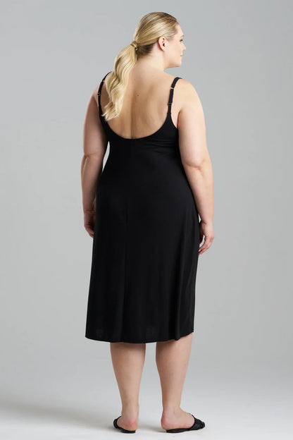 Natori Shangri-La TENCEL Slip Dress - Black