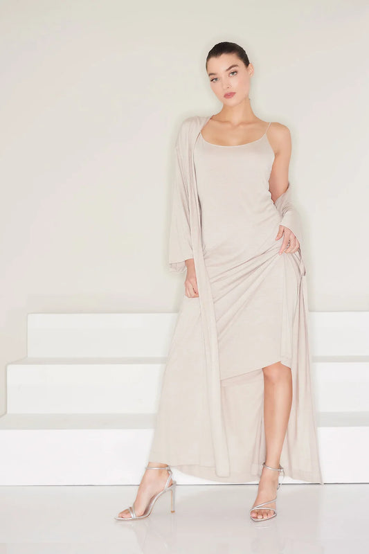 Natori Shangri-La TENCEL Slip Dress - Cashmere