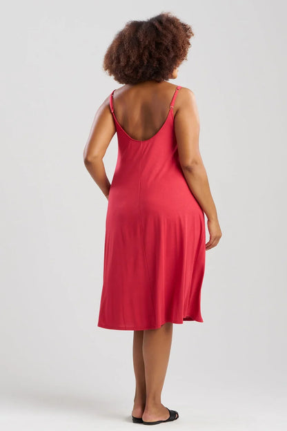 Natori Shangri-La TENCEL Slip Dress - Crimson Red