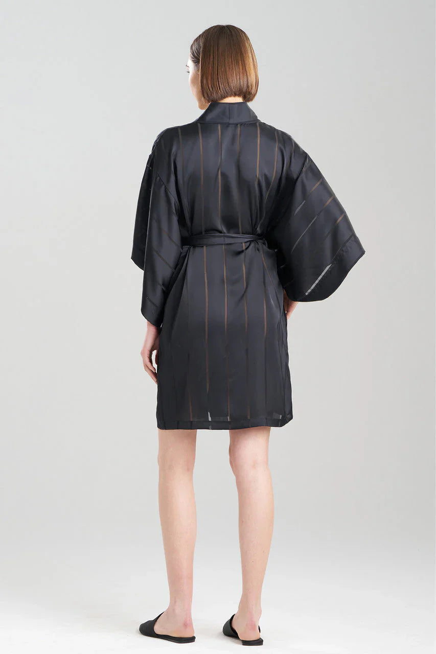 NATORI Sheer Stripe Jacquard Wrap