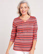 BLAIR Women’s Top Tie-Neck Stripe Top (Women Plus) - x4
