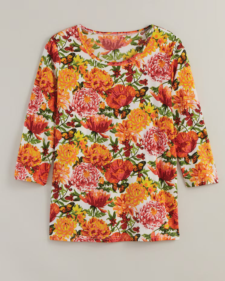 BLAIR Haband Women’s 3/4-Sleeve Print Artista Knit Top 3 (Women Plus) - x4