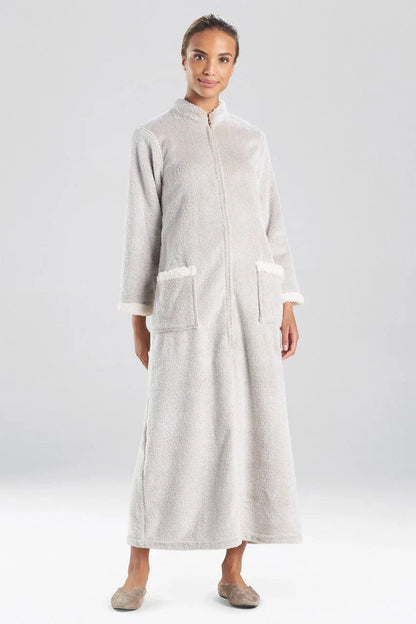 Natori Sherpa Zip Caftan - Cashmere