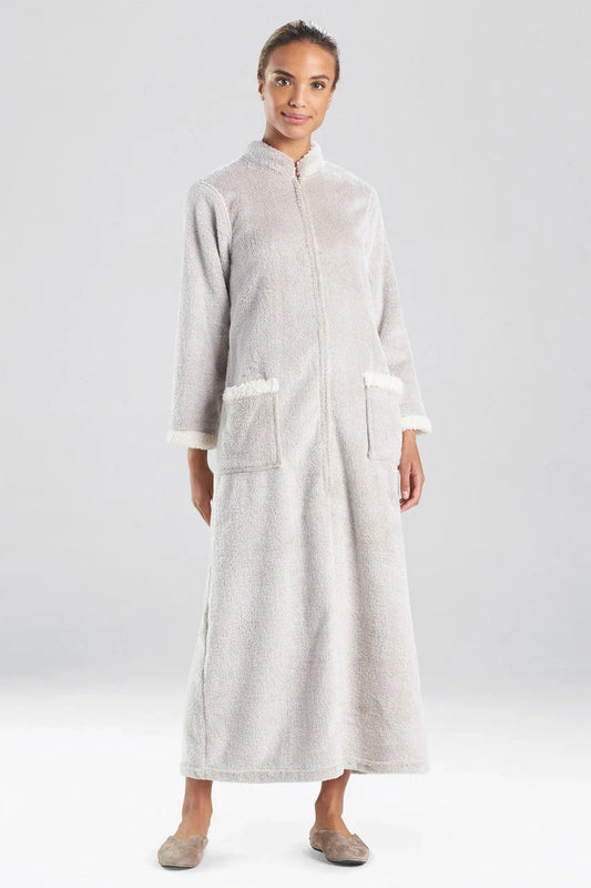 Natori Sherpa Zip Caftan - Cashmere