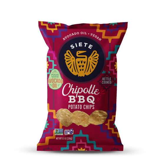 Siete Foods Chipotle BBQ Kettle Cooked Potato Chips - 6 bags