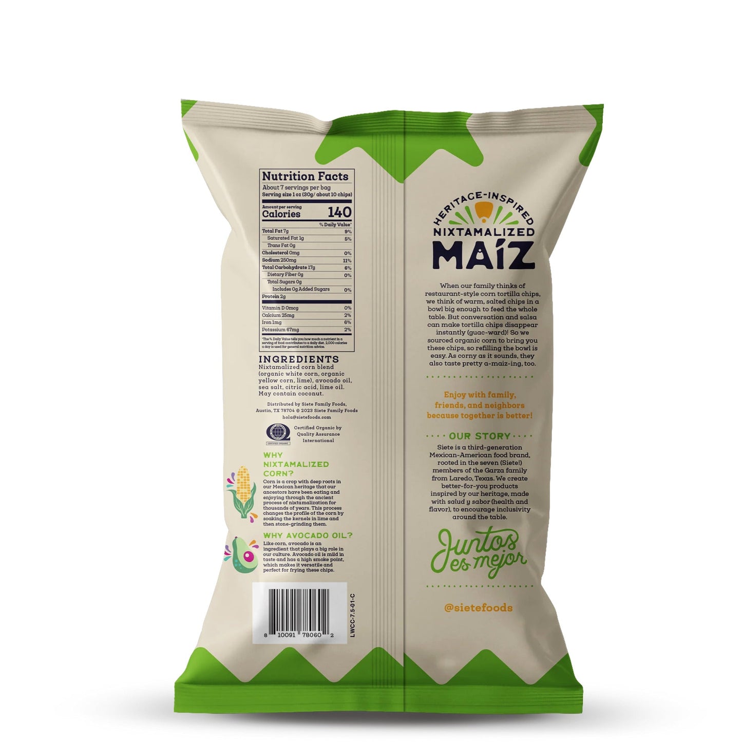 Siete Foods Maíz Totopos Corn Tortilla Chips Mix - 6 Bags
