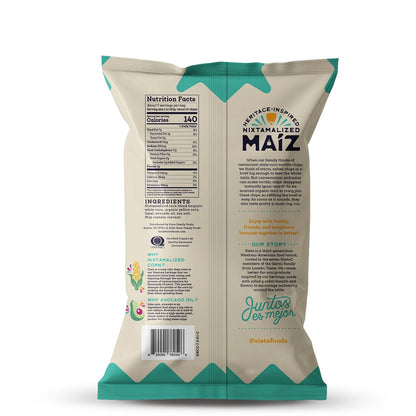 Siete Foods Maíz Sea Salt Totopos Corn Tortilla Chips 7.5oz - 6 Bags