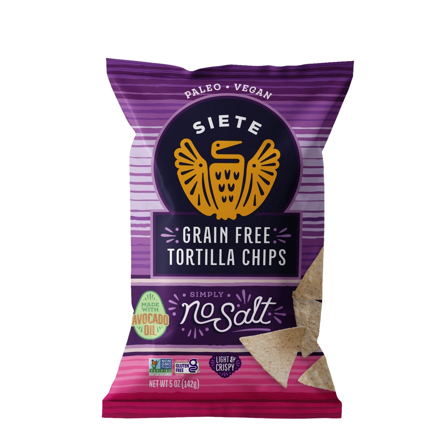 Siete Foods No Salt Grain Free Tortilla Chips 5 oz - 6 Bags