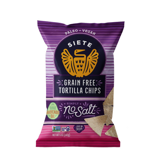 Siete Foods No Salt Grain Free Tortilla Chips 5 oz - 6 Bags