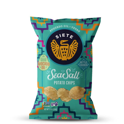 Siete Foods Sea Salt Kettle Cooked Potato Chips - 6 bags