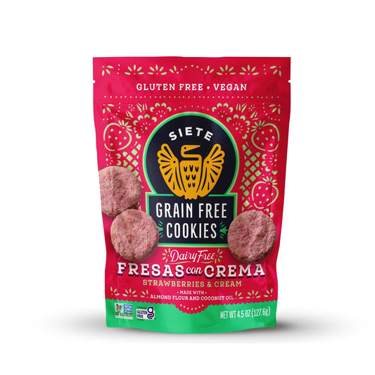 Siete Foods Fresas Con Crema Cookies - 6 Bags