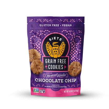 Siete Foods Hint of Mexican Vanilla Chocolate Chip Cookies - 6 Bags